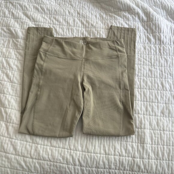 JoyLab cropped leggings light green / tan with mesh size small new without tags - Picture 2 of 10